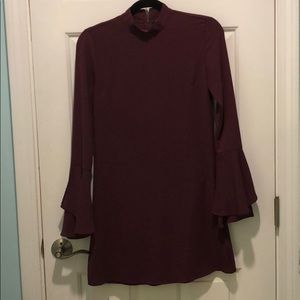 Maroon long sleeve dress